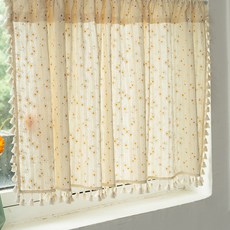 Atihome 小碎花圖案穿環式窗簾, 雛菊