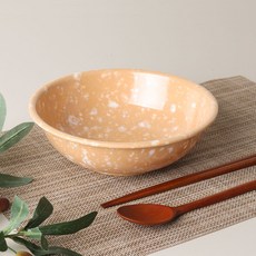 쿡차 레트로 분식그릇 떡볶이 팝 짬뽕그릇, BROWN, 4개