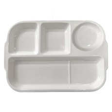 Bellovie 陶瓷圓形5格餐盤, 1個, 白色