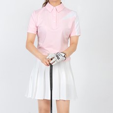 MINEFLOW 女款撞色袖短袖高爾夫T恤 BLW