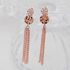 女款 14K 金針 花朵流蘇耳環 RS396