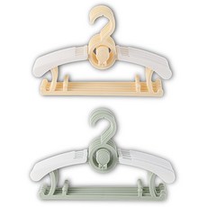 itgom 防滑兒童衣架 2款 x 5入組, 1套, 黃色, 綠色