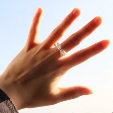 여성용 로잘리 실버 리본반지