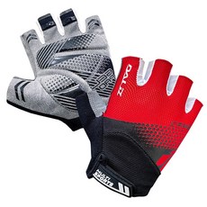 DALiZ JELPAD MTB 自行車半指手套 雙手穿戴組 GS-01, 紅色, 1套