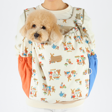 AMYLOVESPET 寵物用擁抱前背包, 兔牙白