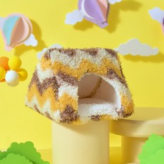 랜보어 소동물 지그재그 극세사 포치 S, 옐로우, 1개