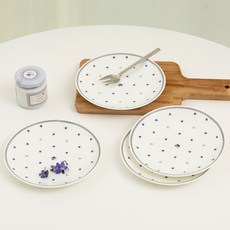 HANKOOK CHINAWARE 波西塔諾盤 16.5cm, 4個, 藍色, 盤子 4p