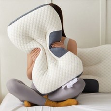 휴가드 목편한 경추형 낮은 수면베개, 1개, 화이트