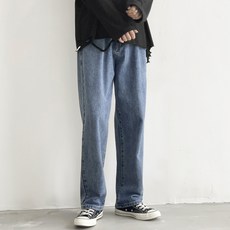 Market A 男性寬版時尚牛仔褲