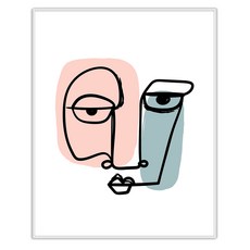 추상 일러스트 그림 인테리어 액자 IDP-051, 엣지 화이트