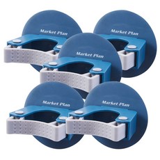 Market Plan 拖把固定掛鉤, 藍色, 5個