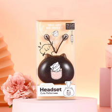 파이니스트랩 주머니 속 냥이 케이스 이어폰 3.5mm, 블랙