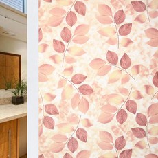 알로데 빈티지 라이프 창문 시트지, 02 주황낙엽