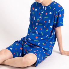 팬콧 남성용 디데이 레이온 잠옷 반팔 상의 + 하의 세트