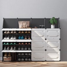 DIY空間利用鞋櫃 164*126cm, 白色