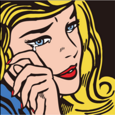 Momopix 普普藝術彩繪名畫 哭泣的女人 40 x 40 cm