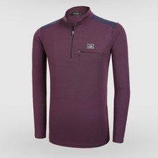 Easybuy 天絲材質肩部撞色長袖拉鍊T恤 MT32LT010M