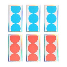 LUCALAB 點便條紙 x 2p C 套組, 霓虹藍+霓虹珊瑚, 1套