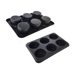 6格不沾圓形烘培模具, 2個
