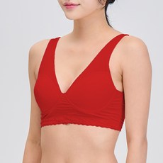 Syurane 透氣人造絲簡約蕾絲無鋼圈模杯運動內衣 CM21204