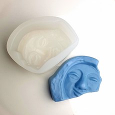 Hanna's 人臉圖案瓦當矽膠模具, 單一顏色