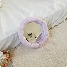 Mabsoshop 獨特室內裝飾鋪棉布藝圓形鏡 HR2666