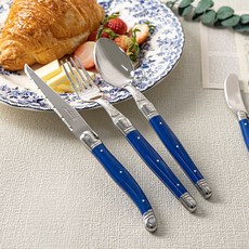 장듀보 라귀올 디너 스푼 + 포크 + 나이프 세트, 블루, 1세트