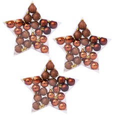 PARTYHAE 混色球聖誕樹裝飾組 20入, 勃根地紅, 3套