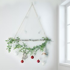 MORIANN 綠化裝飾雪花環+燈飾套組, 混色