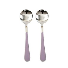 Willive 韓國製 304不鏽鋼 Nino 陶瓷兒童餐具, 紫羅蘭色, 單品, 2個