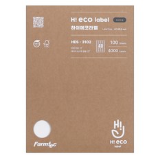 Formtec HiEco條碼標籤HES-3102, 40格, 100個