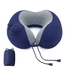 여행용 U자형 수면 베개 + 가방 세트
