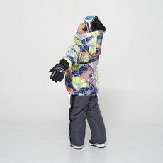 童款配色滑雪防寒保暖褲