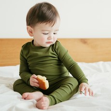 배냇베이비 아동용 데일리솔리드 긴팔 실내복 세트