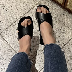 슈즈앤 여성용 여름 샌들 크로스 슬리퍼 SN075