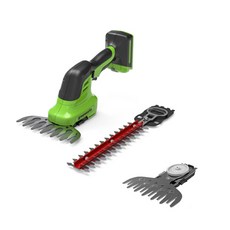그린웍스 24V 무선 충전 2 IN 1 핸드 잔디깍기 베어툴 1600373 + 전정날 + 추가날 세트, 1세트