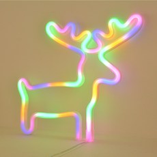 Home mine 霓虹麋鹿LED小夜燈, 混色