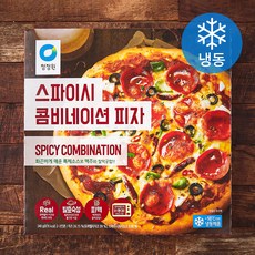 청정원 스파이시 콤비네이션피자 (냉동), 340g, 1개, 1개입