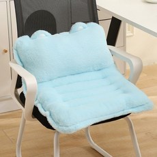 德芙洛商務 蓬鬆柔軟貓咪一體式椅背靠墊, 天空藍