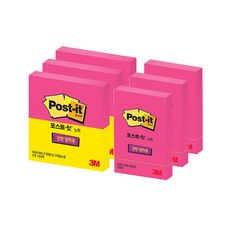 3M Post-it 強力黏著便條紙 650 3入 + 656 3入 組, 桃紅色+亮黃色, 1套