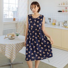 DOSSY 女款小熊涼感背心連身睡裙 D3954