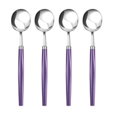 東方三角餐具甜點湯匙, 青瓷色, 4個