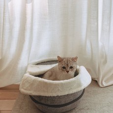 카미스쥬 고양이 강아지 온열방석 털숨집 쿠션하우스, 1개