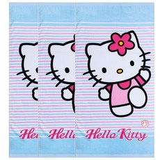 HELLOKITTY 緞帶轉印浴巾 160g 30支棉紗, 混色, 3個