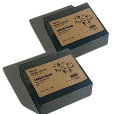 Sweet Rain 竹炭毛孔去角質潔面皂 2入 + 起泡網, 1套, 130g