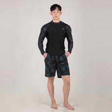 쿠기어드벤쳐 남성용 비치웨어 집업래쉬가드 상의 KT-O4