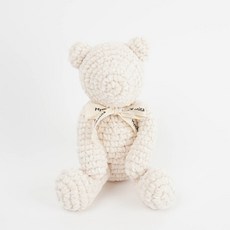 MystiKotita DIY 軟軟Dori小熊 絲絨鉤針娃娃 編織套組, 象牙白, 1套