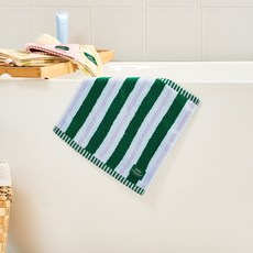 모던하우스 STF 스프링 더블 스트라이프 코마사 핸드타월 34 x 34 cm 65g, 그린, 1개