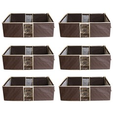 MINEING 床底收納箱, 棕色的, 6個