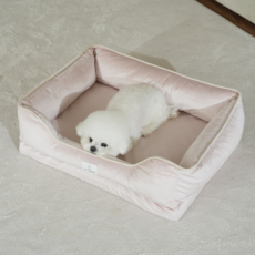 Pet&Mama 狗狗方形枕頭坐墊, 1個, 粉紅色